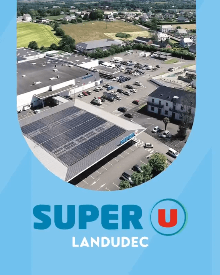 Installation de panneaux photovoltaïques – Super U de Landudec