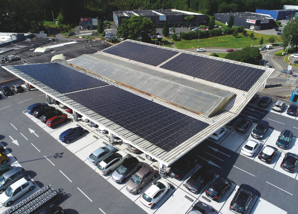 panneaux solaire sur la toiture à Quimper